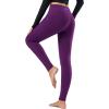 imagebaleaf Fleece Lined Leggings Women Waterproof Thermal Pants Winter Workout Running Tights with Pockets Cold Weather GearPurple
