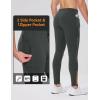 imagebaleaf Mens Thermal Running Tights Fleece Compression Leggings Winter Pants Zipper Pockets Cycling Gear Cold WeatherDark Gray