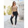 imagebaleaf Nuleaf Scoop Neck Long Sleeve Crop Top for Women Slim Fit Workout Shirts Tight Base Layer Athletic Gym Casual Cocoa Brown L