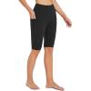imagebaleaf Womens 10quot 12quot Long Biker Yoga Compression Shorts High Waist Knee Length Spandex Workout Shorts with Pockets SoftBlack