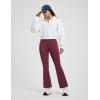 imagebaleaf Womens 25quot Petite Fleece Lined Leggings High Waisted Warm Thermal Winter with Pockets Snow PantsHeather Wine Red