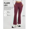 imagebaleaf Womens 25quot Petite Fleece Lined Leggings High Waisted Warm Thermal Winter with Pockets Snow PantsHeather Wine Red