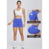imagebaleaf Womens 8quot 5quot 3quot Biker Shorts High Waist Yoga Workout Gym Running Volleyball Spandex Shorts with PocketsEarth Blueclassic
