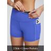 imagebaleaf Womens 8quot 5quot 3quot Biker Shorts High Waist Yoga Workout Gym Running Volleyball Spandex Shorts with PocketsEarth Blueclassic