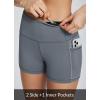 imagebaleaf Womens 8quot 5quot 3quot Biker Shorts High Waist Yoga Workout Gym Running Volleyball Spandex Shorts with PocketsGrayclassic