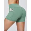 imagebaleaf Womens 8quot 5quot 3quot Biker Shorts High Waist Yoga Workout Gym Running Volleyball Spandex Shorts with PocketsGreenclassic
