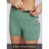 imagebaleaf Womens 8quot 5quot 3quot Biker Shorts High Waist Yoga Workout Gym Running Volleyball Spandex Shorts with PocketsGreenclassic