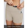 imagebaleaf Womens 8quot 5quot 3quot Biker Shorts High Waist Yoga Workout Gym Running Volleyball Spandex Shorts with PocketsKhakiclassic