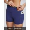 imagebaleaf Womens 8quot 5quot 3quot Biker Shorts High Waist Yoga Workout Gym Running Volleyball Spandex Shorts with PocketsNavy Blueclassic