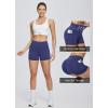 imagebaleaf Womens 8quot 5quot 3quot Biker Shorts High Waist Yoga Workout Gym Running Volleyball Spandex Shorts with PocketsNavy Blueclassic