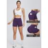 imagebaleaf Womens 8quot 5quot 3quot Biker Shorts High Waist Yoga Workout Gym Running Volleyball Spandex Shorts with PocketsPurpleclassic