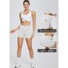 imagebaleaf Womens 8quot 5quot 3quot Biker Shorts High Waist Yoga Workout Gym Running Volleyball Spandex Shorts with PocketsWhiteclassic