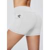 imagebaleaf Womens 8quot 5quot 3quot Biker Shorts High Waist Yoga Workout Gym Running Volleyball Spandex Shorts with PocketsWhiteclassic