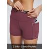 imagebaleaf Womens 8quot 5quot 3quot Biker Shorts High Waist Yoga Workout Gym Running Volleyball Spandex Shorts with PocketsWine Redclassic