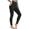 imagebaleaf Womens Petite Fleece Lined Leggings with Pockets 25quot Thermal Winter Warm High Waisted Thick 78 Yoga PantsBlack25