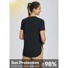 imagebaleaf Womens Short Sleeve T Shirts Crew Neck Workout Tops Running Shirts Sun Protection Quick Dry UVBlack