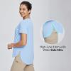 imagebaleaf Womens Short Sleeve T Shirts Crew Neck Workout Tops Running Shirts Sun Protection Quick Dry UVBlue