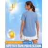 imagebaleaf Womens Short Sleeve T Shirts Crew Neck Workout Tops Running Shirts Sun Protection Quick Dry UVHeather Blue