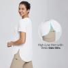 imagebaleaf Womens Short Sleeve T Shirts Crew Neck Workout Tops Running Shirts Sun Protection Quick Dry UVWhite