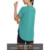 imagebaleaf Womens Short Sleeve Workout Shirts Tops Athletic Yoga Running Shirts Loose Fit with Side Slits Quick Dry TShirtsHeather Green