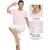 imagebaleaf Womens Short Sleeve Workout Shirts Tops Athletic Yoga Running Shirts Loose Fit with Side Slits Quick Dry TShirtsLight Pink