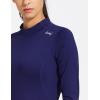 imagebaleaf Womens Thermal Tops Fleece Shirts Running Workout Athletic Base Layer Warm Cold Weather Gear Mock NeckNavymock Neck