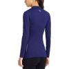 imagebaleaf Womens Thermal Tops Fleece Shirts Running Workout Athletic Base Layer Warm Cold Weather Gear Mock NeckNavymock Neck