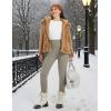 imagebaleaf Womens Thick Fleece Lined Leggings Winter Snow Pants Warm Thermal High Waisted Ski LeggingKhaki