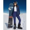 imagebaleaf Womens Thick Fleece Lined Leggings Winter Snow Pants Warm Thermal High Waisted Ski LeggingNavy Blue