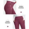 imagebaleaf Womens Thick Fleece Lined Leggings Winter Snow Pants Warm Thermal High Waisted Ski LeggingWine Red