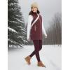 imagebaleaf Womens Thick Fleece Lined Leggings Winter Snow Pants Warm Thermal High Waisted Ski LeggingWine Red