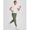imagebaleaf Womens Travel Pants Lightweight Stretch with Zipper Pockets Petite Ankle Dressy Golf Work Business Casual SlacksArmy Green