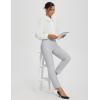 imagebaleaf Womens Travel Pants Lightweight Stretch with Zipper Pockets Petite Ankle Dressy Golf Work Business Casual SlacksLight Grey