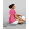 imagebaleaf Womens Workout Tops Short Sleeve Loose Fit Yoga Athletic Shirts Lightweight Moisture Wicking Running TopPink