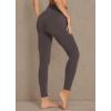 imagebaleaf Workout Leggings with Pockets for Women High Waisted Tummy Control Plus Size Yoga Pants for Running Gym AthleticSeal Brown