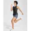 imagebaleaf Workout Tank Tops for Women Sleeveless Athletic Top Loose Fit Running Shirts High Neck Yoga Gym Clothes01black