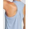 imagebaleaf Workout Tank Tops for Women Sleeveless Athletic Top Loose Fit Running Shirts High Neck Yoga Gym Clothes01blue