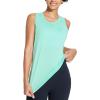 imagebaleaf Workout Tank Tops for Women Sleeveless Athletic Top Loose Fit Running Shirts High Neck Yoga Gym Clothes01green