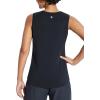 imagebaleaf Workout Tank Tops for Women Sleeveless Athletic Top Loose Fit Running Shirts High Neck Yoga Gym ClothesBlack