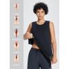imagebaleaf Workout Tank Tops for Women Sleeveless Athletic Top Loose Fit Running Shirts High Neck Yoga Gym ClothesBlack