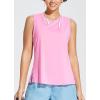 imagebaleaf Workout Tank Tops for Women Sleeveless Athletic Top Loose Fit Running Shirts High Neck Yoga Gym ClothesPink