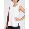 imagebaleaf Workout Tank Tops for Women Sleeveless Athletic Top Loose Fit Running Shirts High Neck Yoga Gym ClothesWhite
