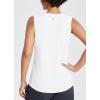 imagebaleaf Workout Tank Tops for Women Sleeveless Athletic Top Loose Fit Running Shirts High Neck Yoga Gym ClothesWhite