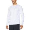 imagebaleaf Mens Long Sleeve Running Shirts Quick Dry Workout Shirts Athletic TShirts Lightweight Soft Fishing Tee TopsA002 White