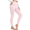 imagebaleaf Womens Petite Fleece Lined Leggings with Pockets 25quot Thermal Winter Warm High Waisted Thick 78 Yoga PantsPink Dogwood25