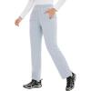 imagebaleaf Womens Polar Fleece Pants Thermal Cold Winter Lightweight Elastic Waist Sweatpants with PocketLight Grey