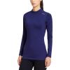 imagebaleaf Womens Thermal Tops Fleece Shirts Running Workout Athletic Base Layer Warm Cold Weather Gear Mock NeckNavymock Neck