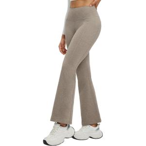 imagebaleaf Womens 25quot Petite Fleece Lined Leggings High Waisted Warm Thermal Winter with Pockets Snow PantsHeather Khaki
