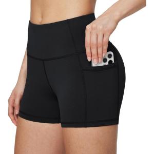 imagebaleaf Womens 8quot 5quot 3quot Biker Shorts High Waist Yoga Workout Gym Running Volleyball Spandex Shorts with PocketsBlackclassic