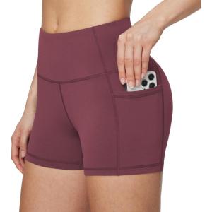 imagebaleaf Womens 8quot 5quot 3quot Biker Shorts High Waist Yoga Workout Gym Running Volleyball Spandex Shorts with PocketsWine Redclassic